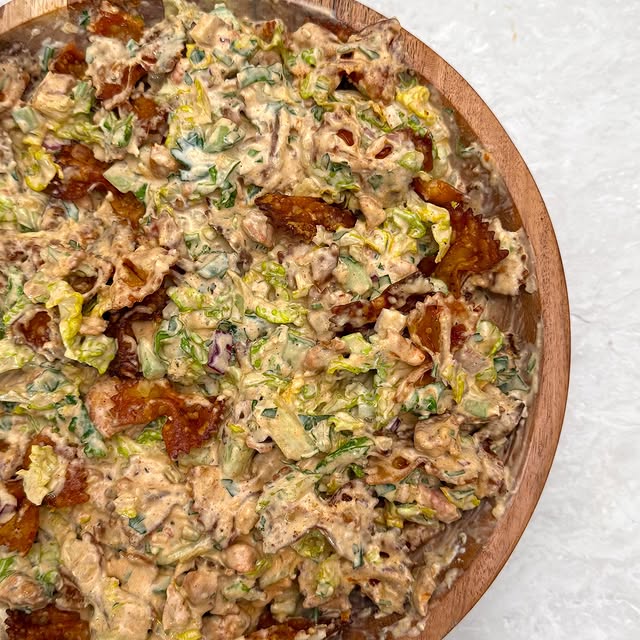 Crispy Pasta Caesar Salad