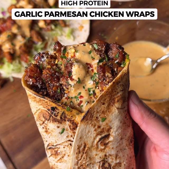Crispy Garlic Parmesan Chicken Wraps