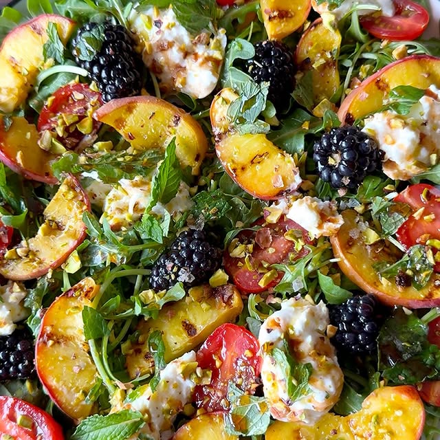 Summer Peach Burrata Salad