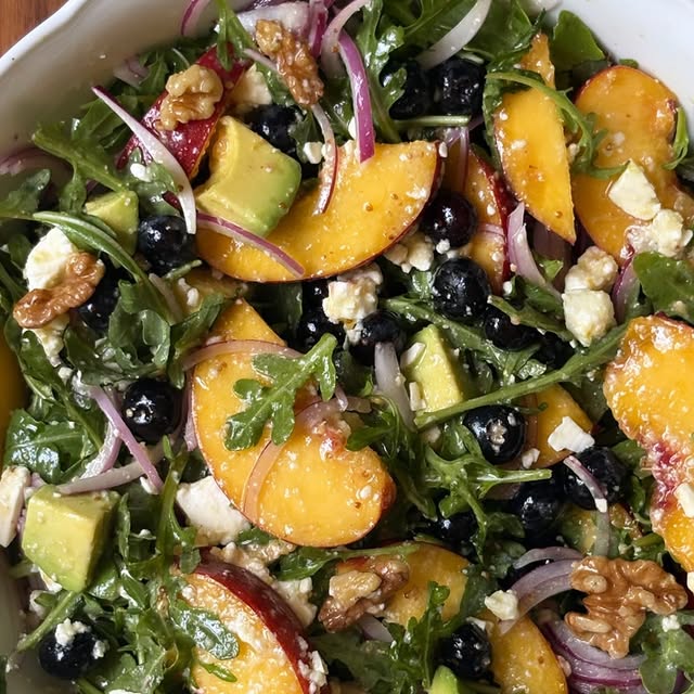 Peach Blueberry Summer Salad