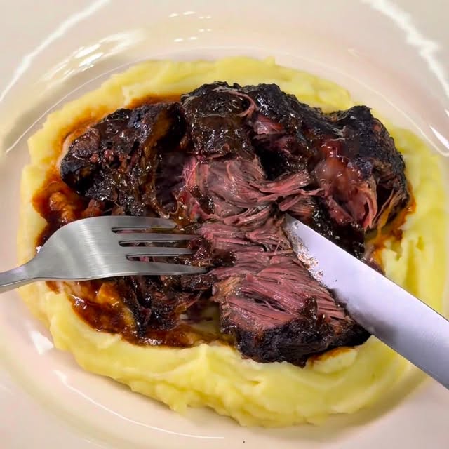 Braised Veal Cheeks with Demi-Glace